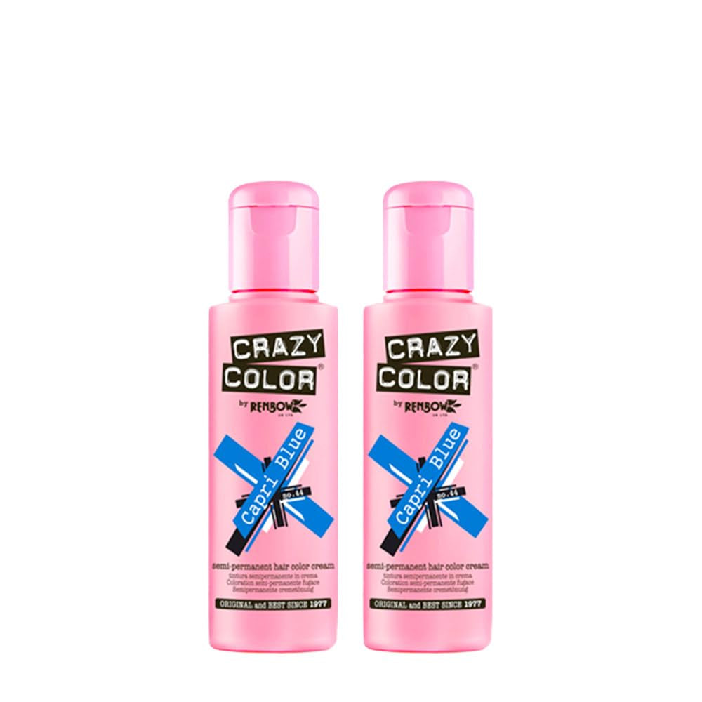GO TOXIC UV semipermanentní krém na barvení vlasů, 100 ml (1 balení) Barva na vlasy Naty Shop Blue 100 Ml (1 balení)