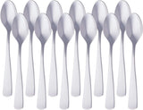 Kávová lžička z nerezové oceli s kulatým okrajem Design 12 Pack Silver Naty Shop Kitchen Single Model Rovný