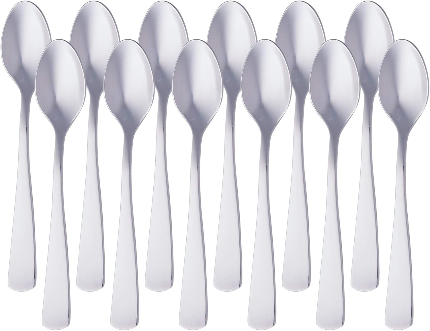Kávová lžička z nerezové oceli s kulatým okrajem Design 12 Pack Silver Naty Shop Kitchen Single Model Rovný