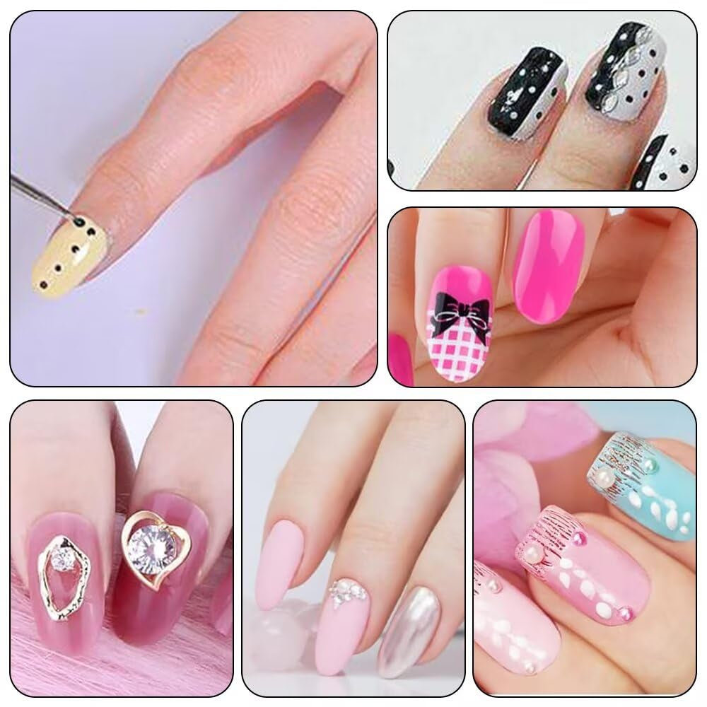 5 Stück Dotting Pen Set, Nagelpunkt-Stift, Dotting Pen Punktierung Stift Marbleizing Werkzeug Nagellack Maniküre Dot Nail Art Set, Marmorier-Werkzeug-Set, Punkte, Nagelkunst, Nagel Werkzeug Set