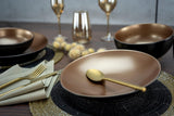 CreaTable, 23598, GLAMOUR Series – zlatá, 16dílná sada nádobí, porcelánová kombinovaná služba, vhodné do myčky a mikrovlnné trouby, kvalitní výroba
