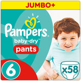 Plenky Pampers 81657566 Baby-Dry Pants, bílé