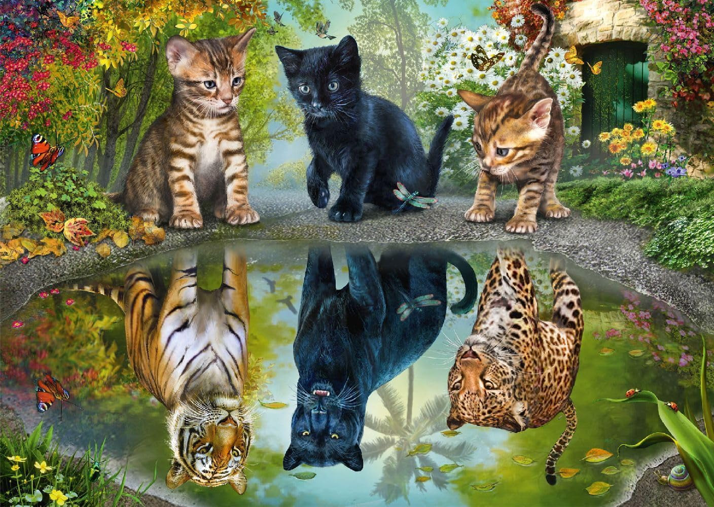 Schmidt Spiele 57392 Dream Big, kočky, skládačka 1000 dílků Puzzle Naty Shop