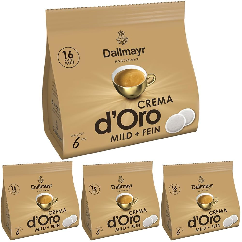 Crema d'Oro jemné a jemné polštářky (16 kávových polštářků) (balení po 4)