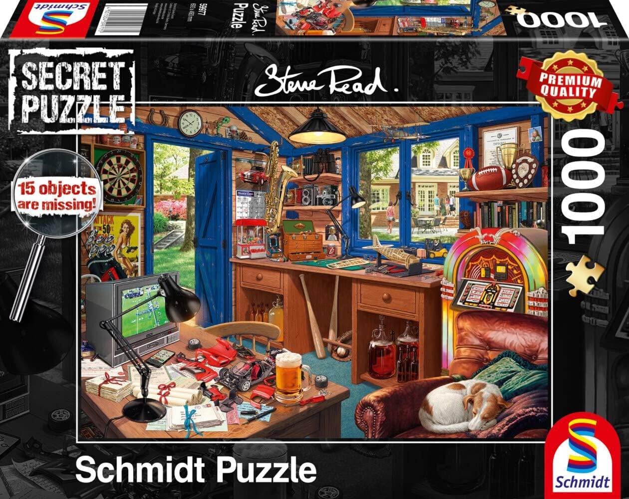 Schmidt Spiele 59977 Tajné puzzle Otcova dílna 1000dílné puzzle Naty Shop Výchozí název