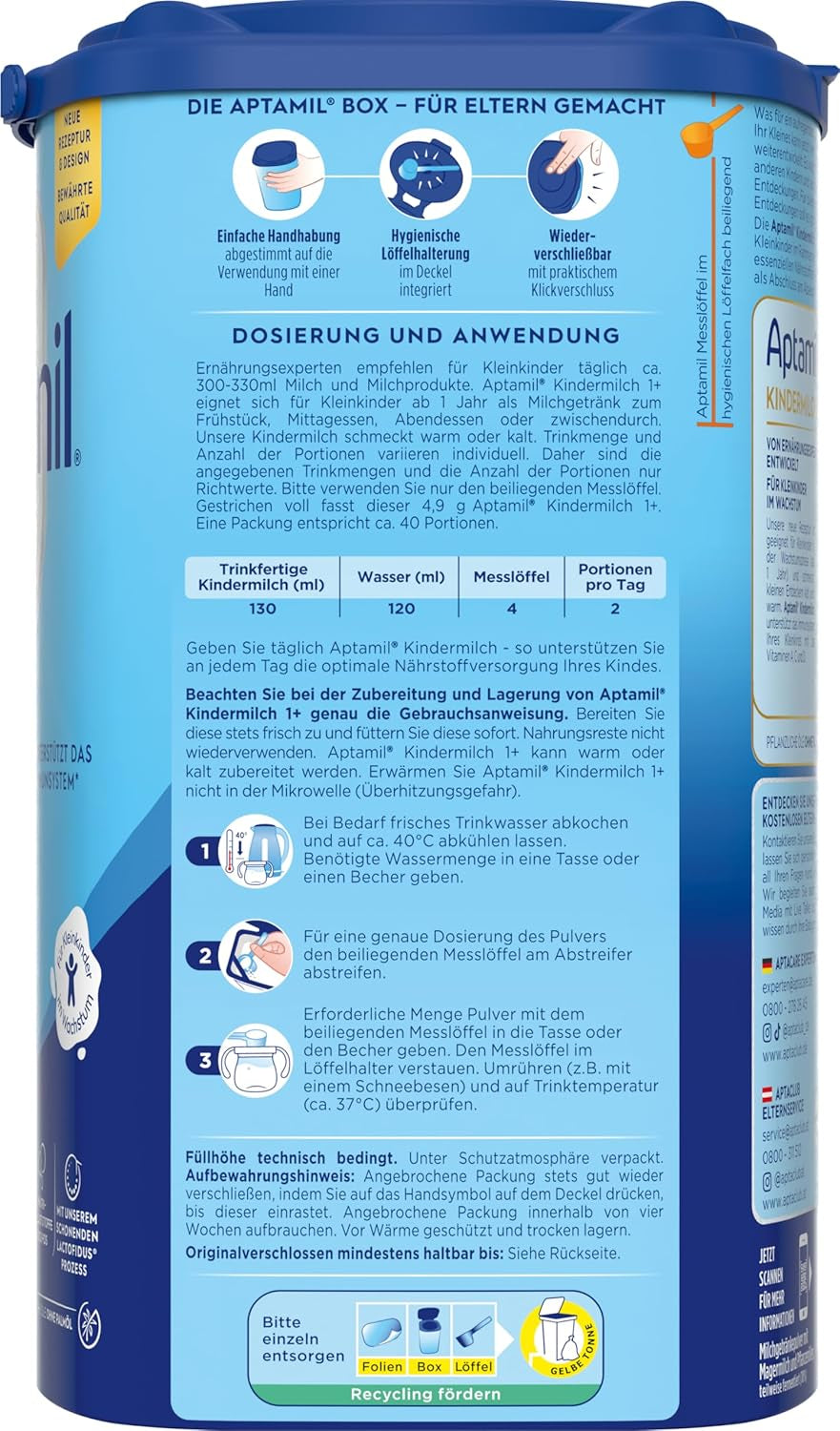 Aptamil Růstové mléko 1 Plus - Růstové mléko od 1 roku - 800g