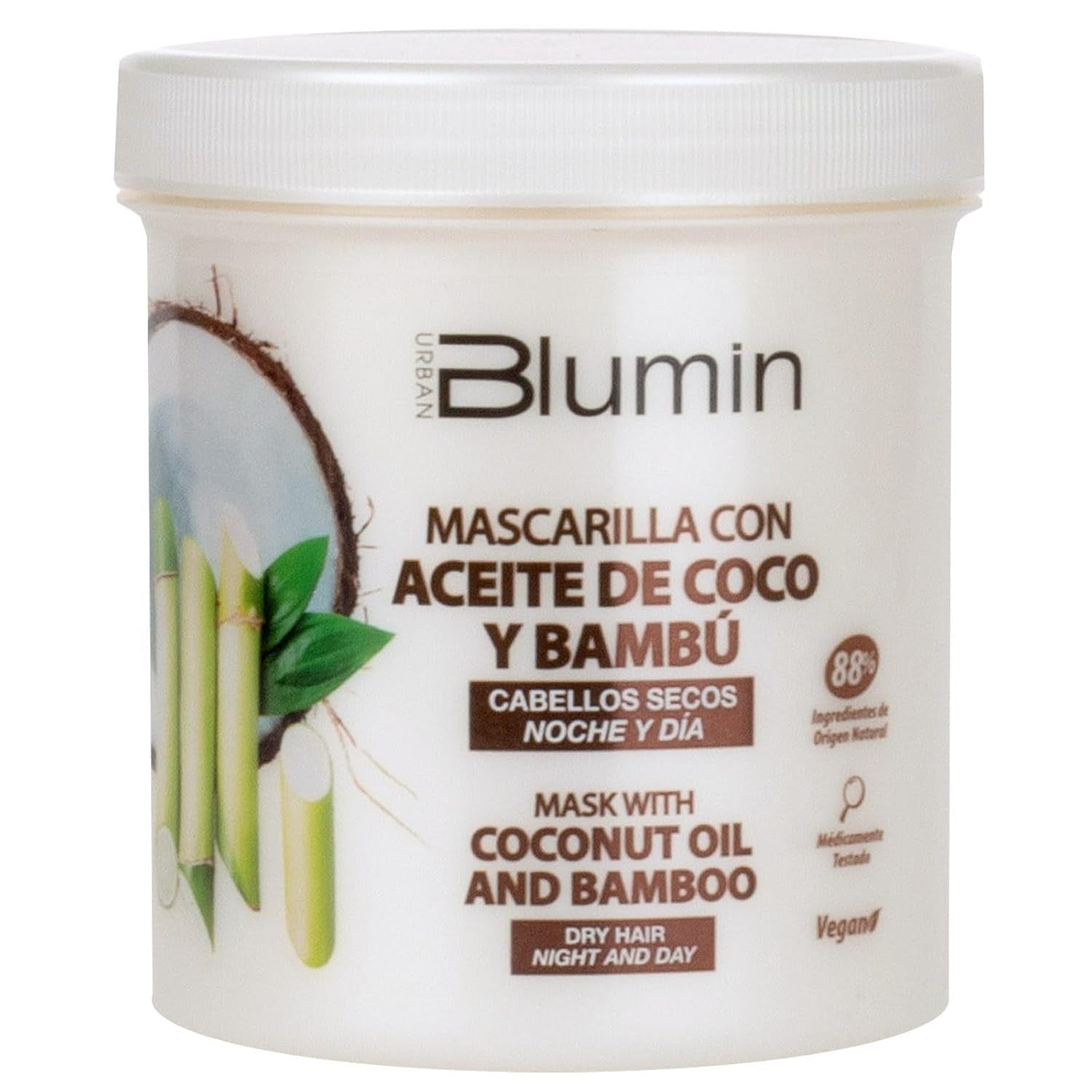 Městská maska s kokosovým olejem a bio bambusem, 700 ml Naty Shop Hair Mask Výchozí název