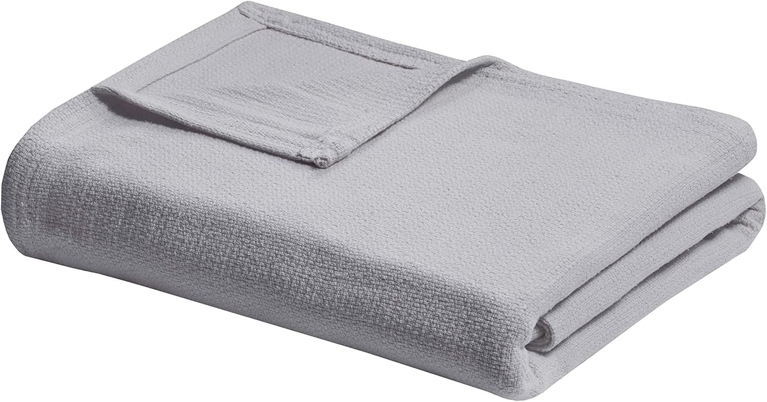 Madison Park Freshspun Wicker Twin Šedá Bavlněná deka Postele a přikrývky Madison Park Grey Full/Queen