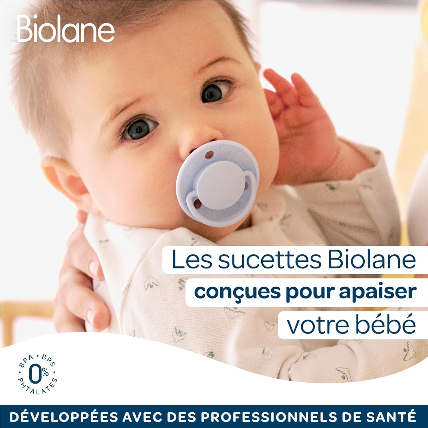 BIOLANE - Kulatý dudlík - Extra tenký dudlík - 6+ měsíců - Dvoubarevná zelená - Dudlík z přírodního kaučuku - Pro vývoj dutiny ústní - Měkký a pohodlný