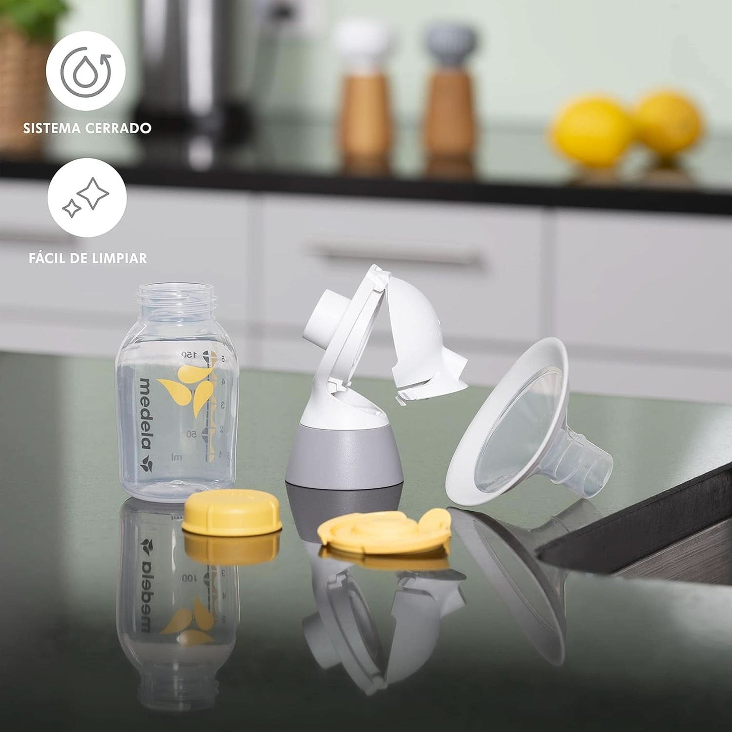 Elektrická odsávačka mateřského mléka Medela Solo s nálevkou Personalfit Flex a 2fázovou extrakční technologií Příslušenství Jídlo a kojení Bebe Naty Shop