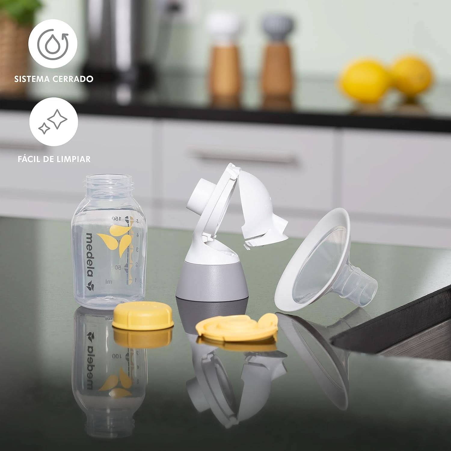 Elektrická odsávačka mateřského mléka Medela Solo s nálevkou Personalfit Flex a 2fázovou extrakční technologií Příslušenství Jídlo a kojení Bebe Naty Shop