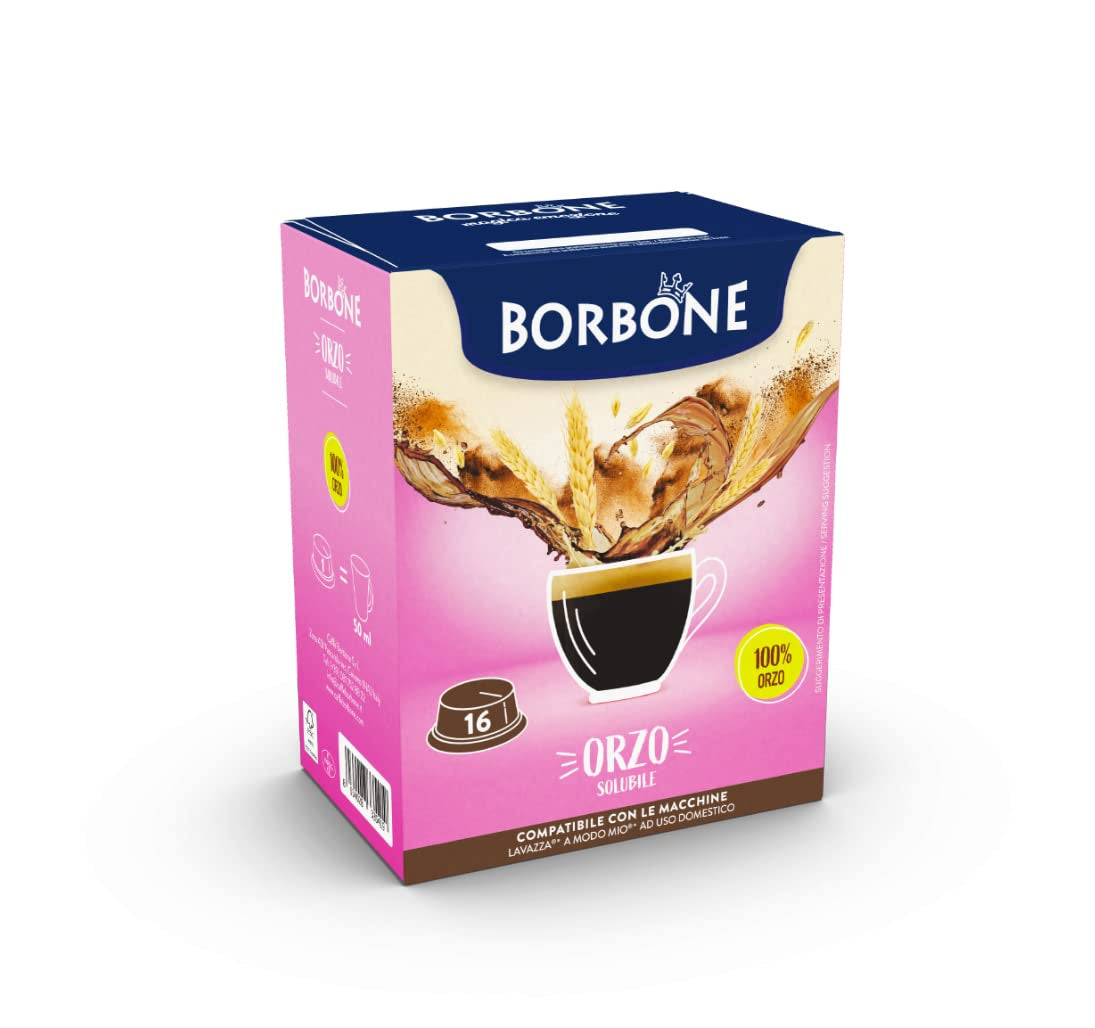 Caffè Borbone Malzkaffee - 96 Kapseln (6 Packungen mit 16 Stück) - Kompatibilní s Lavazza A Modo Mio Haushalts-Espressomaschinen
