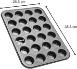 Zenker 6541 Black Metallic 24Er Mini-Muffinform – Antihaftbeschichte Für Perfekte Mini-Muffins, Ø 4,5 cm, ​​Made in Germany Formy a plechy na pečení Naty Shop
