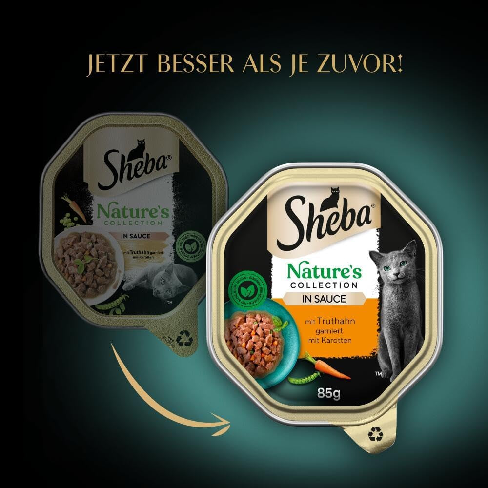 SHEBA Mokré krmivo pro kočky, Nature's Collection v Krůtí omáčce, 2 x 11 x 85 g