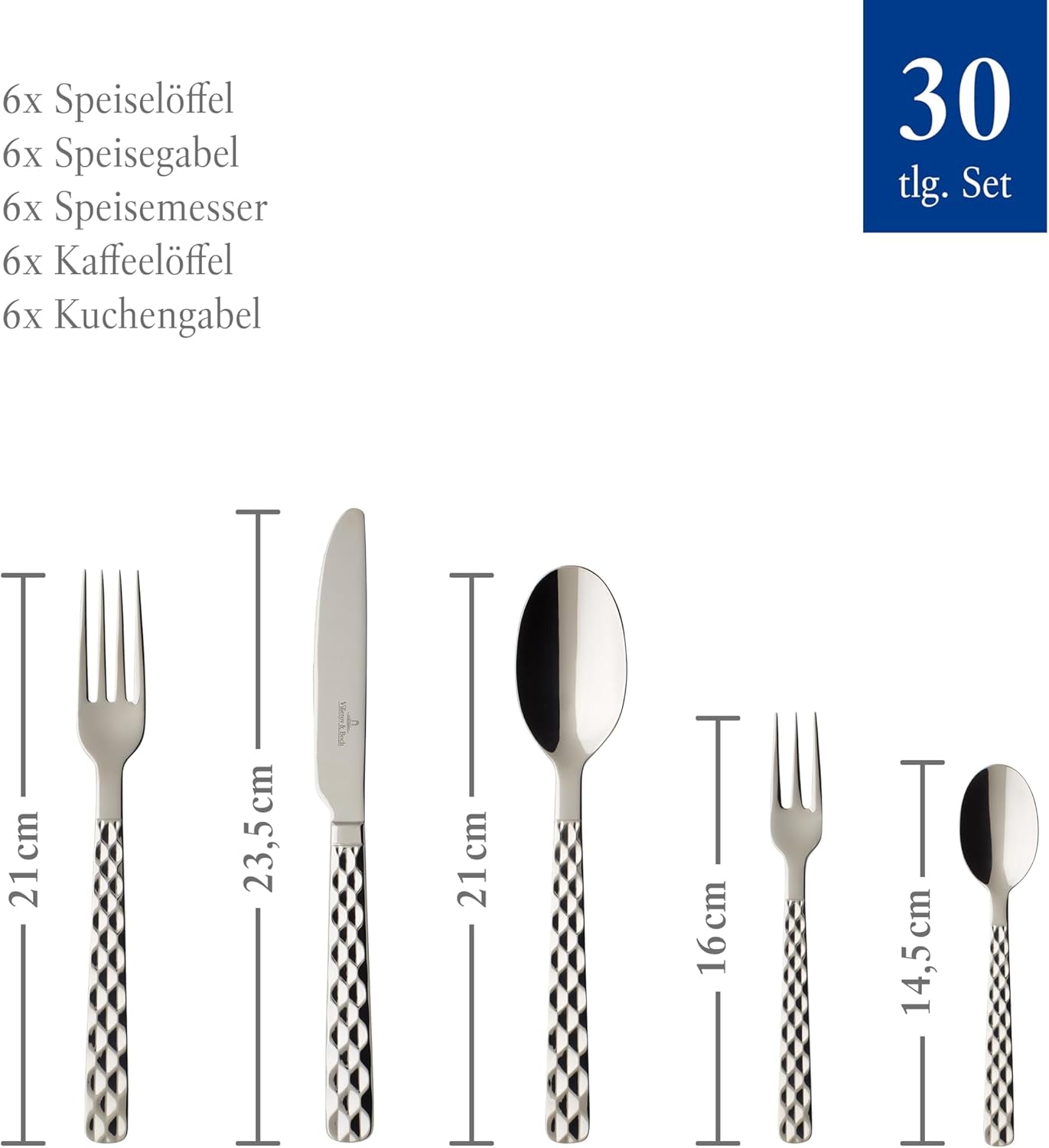 Villeroy & Boch - Sada příborů Boston 30 kusů, 6 osob Kitchen Naty Shop