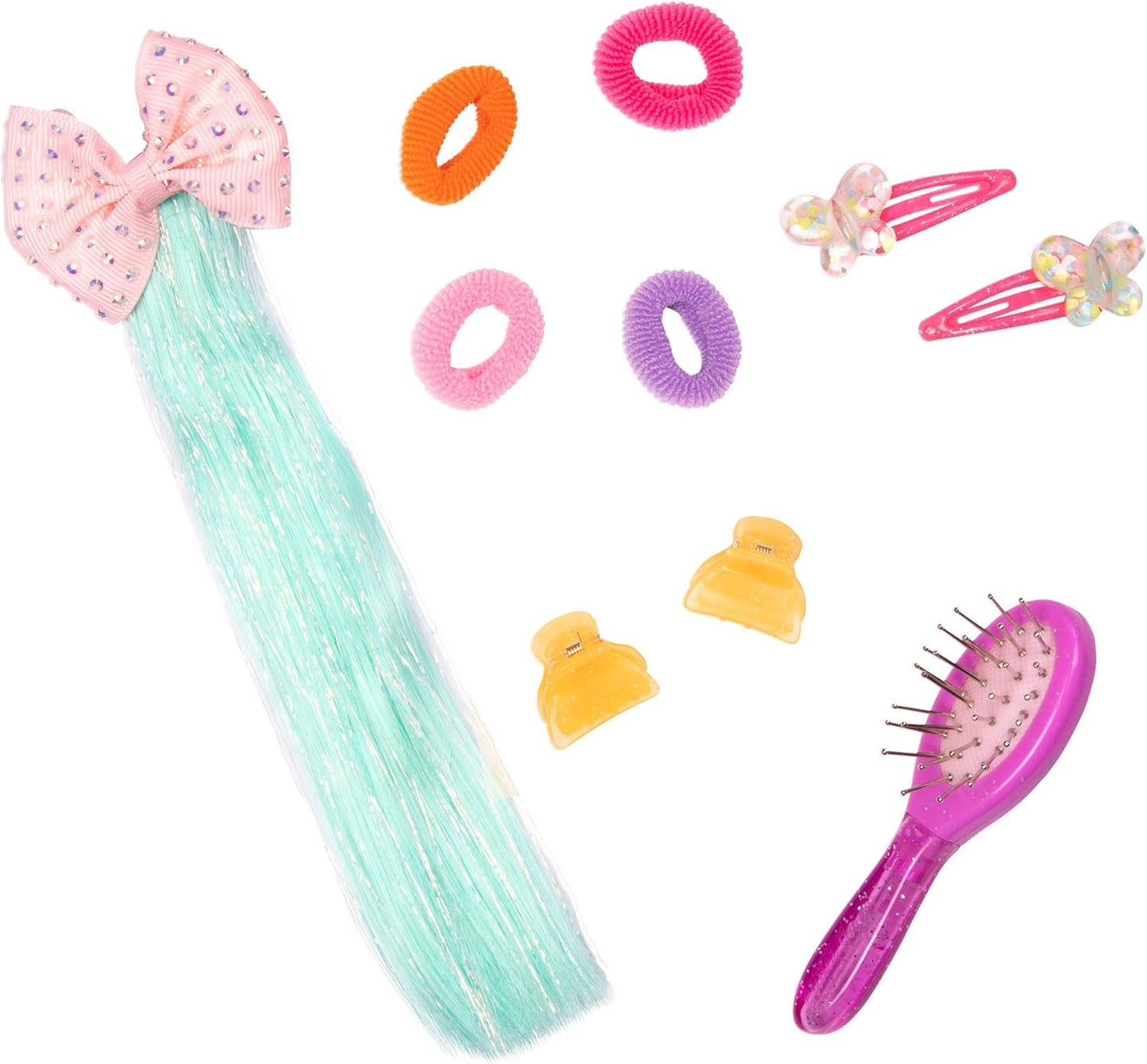 Glitter Girls - Luma - 36cm Kloubová panenka - Jedinečné fialové vlasy a fialové oči - Prodlužování vlasů, mašle, sponky a barevný outfit - 3 roky +