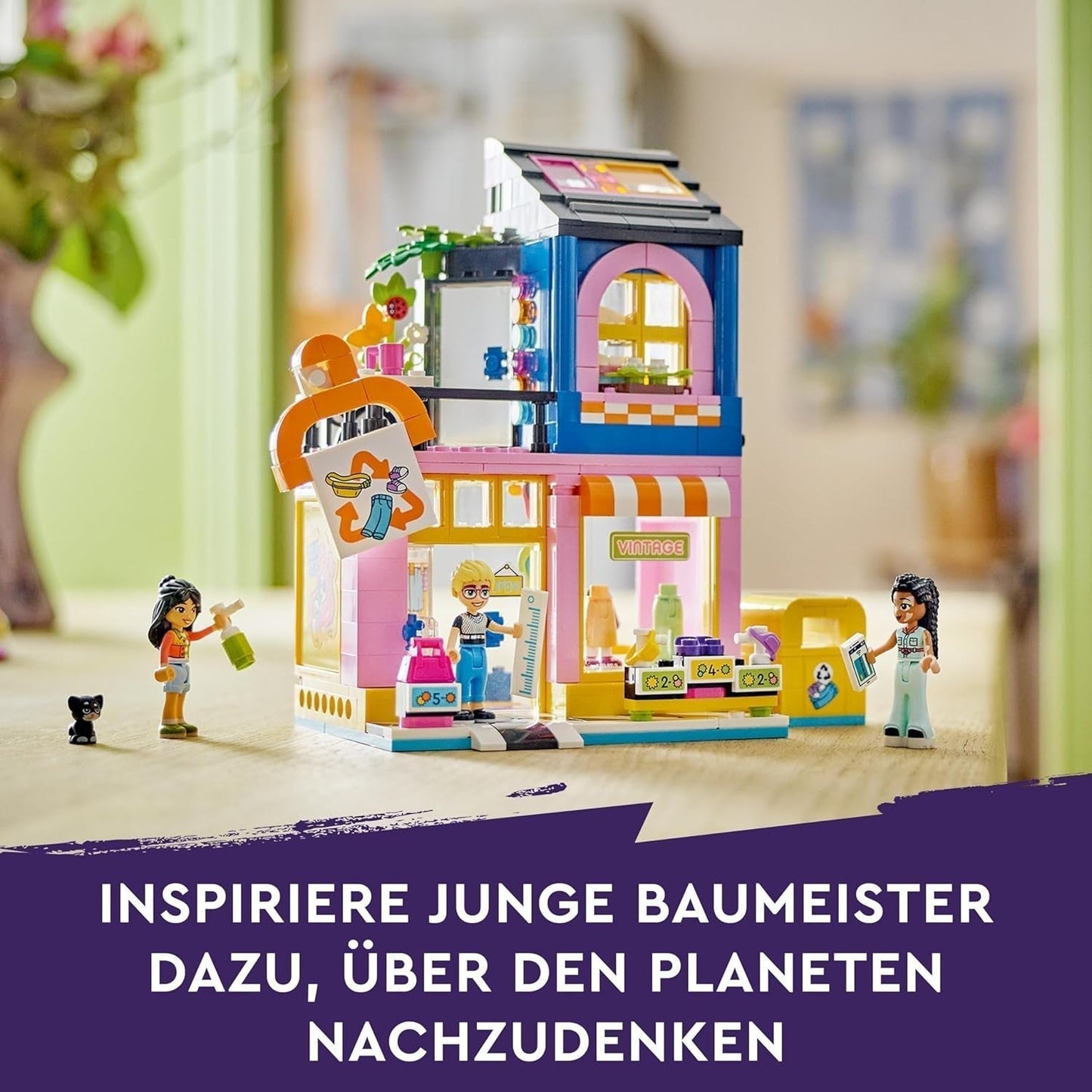 Stavebnice LEGO Friends Vintage Fashion Store pro děti s hračkářstvím, figurkami a kočkou, model na hraní rolí pro sociálně-emocionální rozvoj, dárek pro 6leté dívky a chlapce 42614 Stavebnice Besuche den LEGO-Store