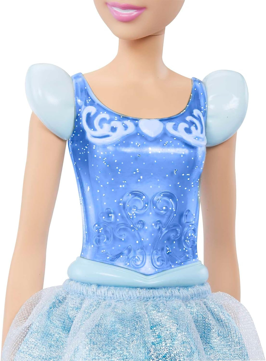 Pohyblivá panenka Mattel DISNEY Princezna Popelka s třpytivými šaty, odepínacími botami a diadémem, česatelné vlasy pro kadeřnickou zábavu, od 3 let, HLW06 Naty Shop Dolls