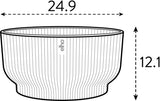 elho Vibes Fold Bowl 25 - Vnitřní květináče - 100% recyklovaný plast - Ø 24,9 x V 12,1 cm - Bílé/bílé prádlo