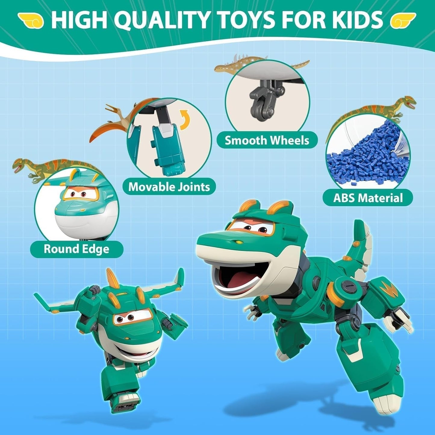 Super Wings 5" transformující postavy 2-balení Transformující přeplňovaný Jett + Tino Transformer Hračka pro chlapce a dívky Věk 3+ Červené akční figurky Naty Shop