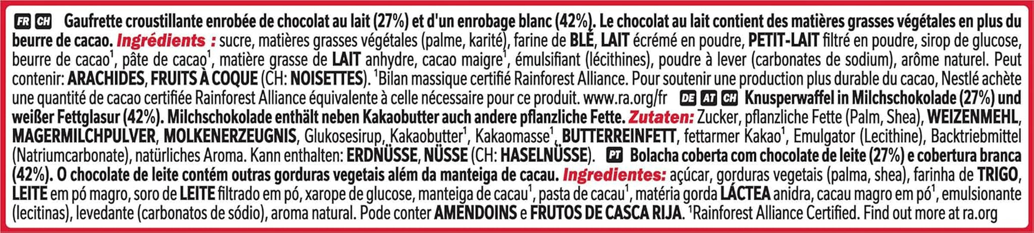 Nestlé Chunky Funky, křupavá oplatka v mléčné čokoládě, balení 24 ks (24 x 40 g)