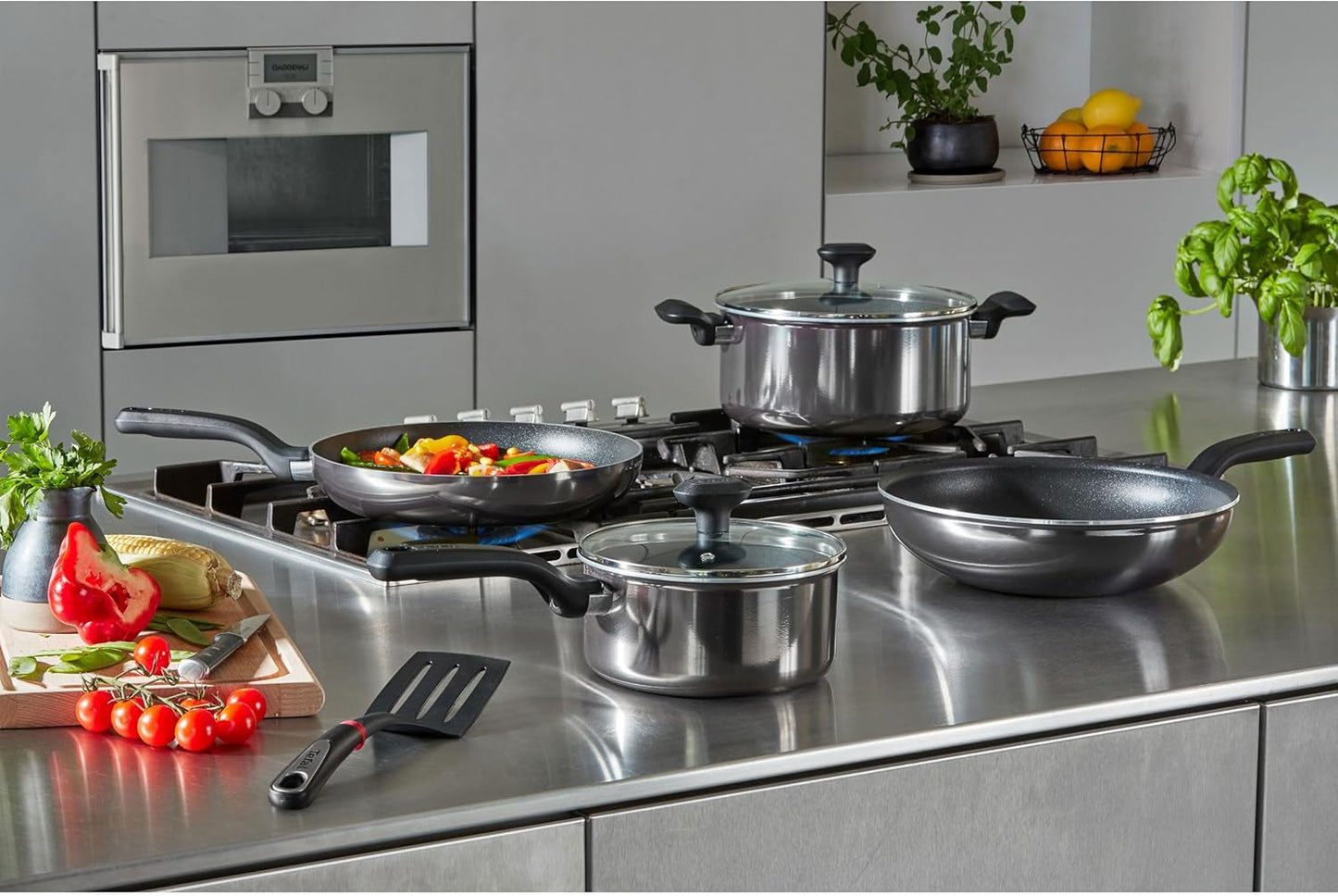 Tefal D52606 Resist, titanový nepřilnavý povrch Hrnce a pánve Naty Shop