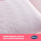 Polštář Silentnight Ultimate – měkký a podpůrný polštář na postel s luxusním prošívaným potahem Pinsonic Soft Touch, lze prát v pračce a je hypoalergenní pro zadní a boční spáče, 1ks standardních polštářů Naty Shop