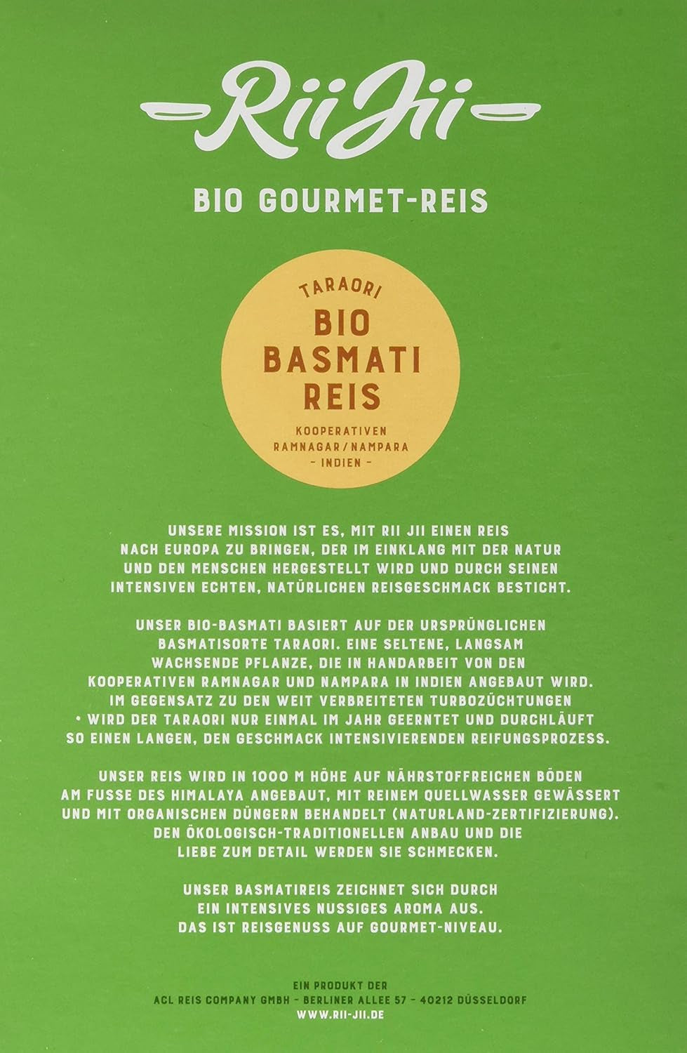 Taraori bílá bio rýže Basmati, FairTrade Naturland, 500 g