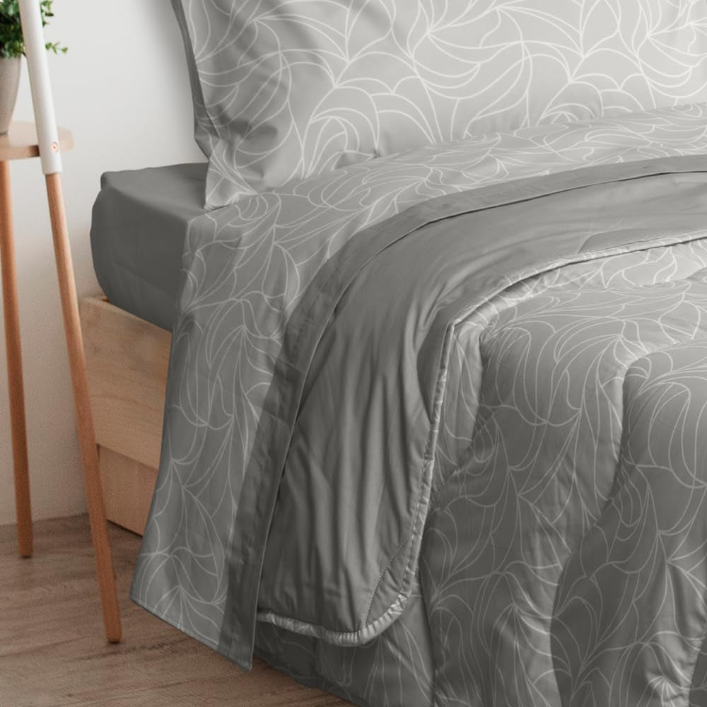 Foppapedretti Notte & Natura Pearl Wave povlak na přikrývku na manželskou postel, 100% bavlněný povlak, vyrobeno v Itálii Peřiny a přikrývky Naty Shop