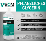 Rostlinný glycerin, 100% přírodní, přírodní zvlhčovač pro vlasy a pokožku, ideální pro mýdla, šampony, krémy, 1 litr Sprcha a vana Naty Shop