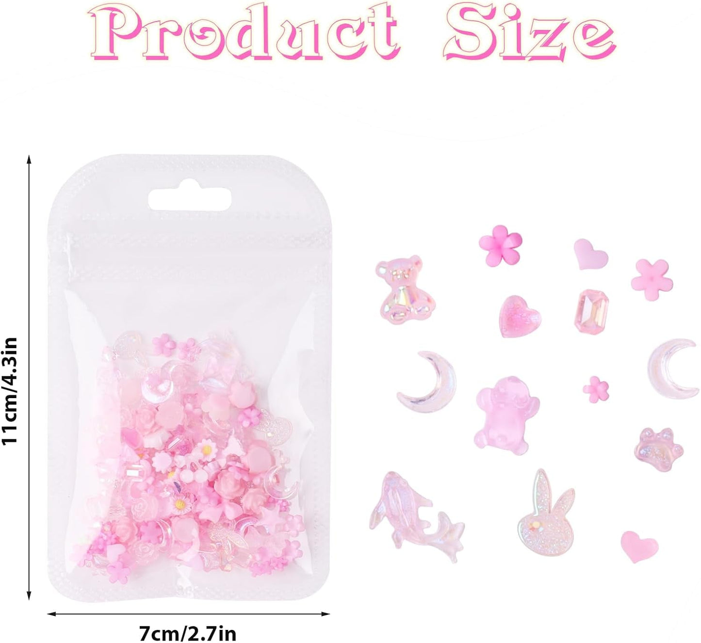 100ks Mašle na nehty Y2K 3D Pryskyřice Kamélie Květinové přívěsky na nehty Kawaii Kamínky zdobení nehtů, vzory, doplňky pro kutily (růžové)