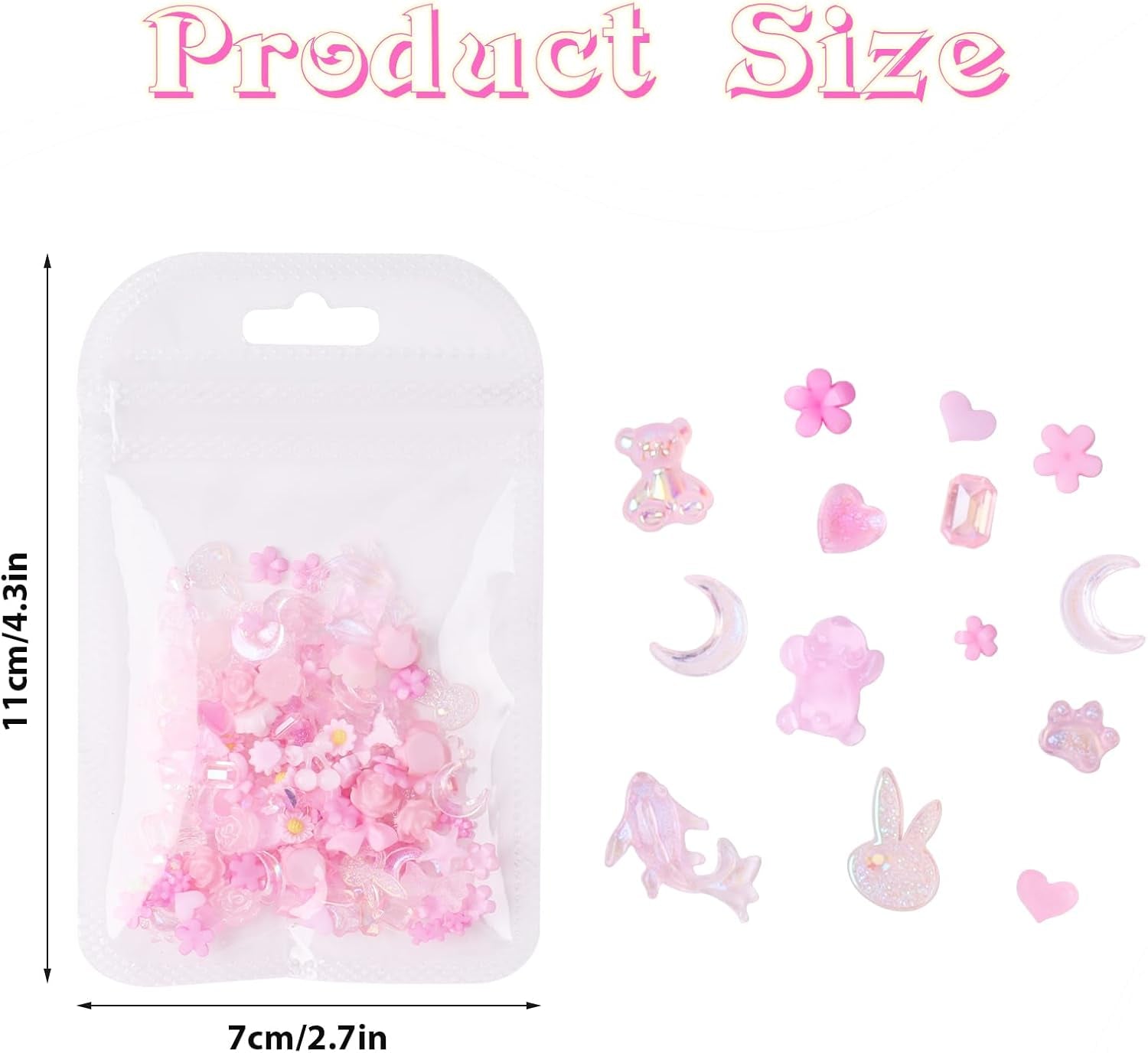 100ks Mašle na nehty Y2K 3D Pryskyřice Kamélie Květinové přívěsky na nehty Kawaii Kamínky zdobení nehtů, vzory, doplňky pro kutily (růžové)