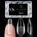 Modelones Nail Tips 510 kusů – sada nehtových špiček s úplným krytem, ​​sada gelových špiček, předleštění špiček na nehty s PMMA pryskyřicí, umělé nehty pro lepení nail art DIY, krátký squoval