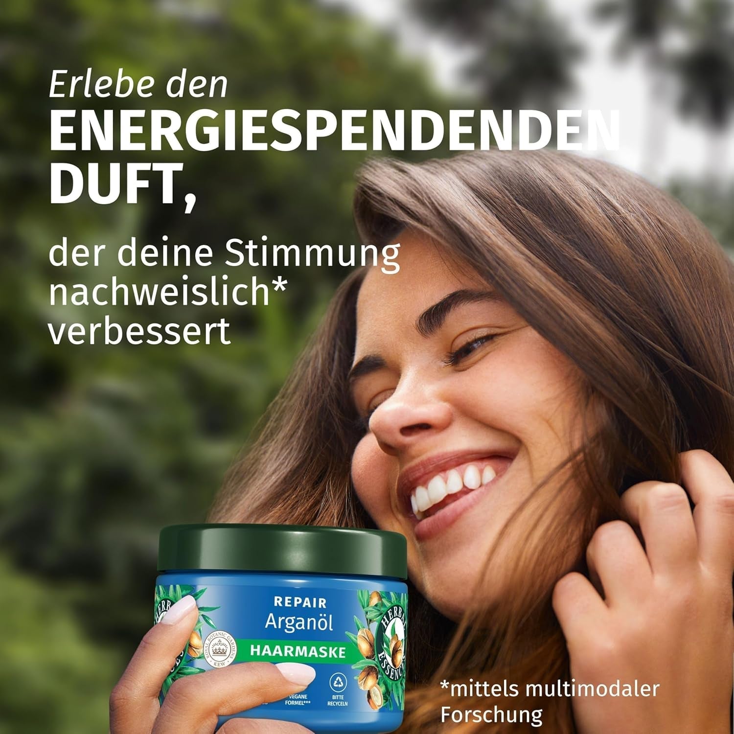 Herbal Essences Regenerační maska na vlasy s arganovým olejem 300 ml. Od poškozených vlasů po hladší a lesklejší vlasy. Intenzivní péče. S přísadami přírodního původu. Veganská maska na vlasy Naty Shop