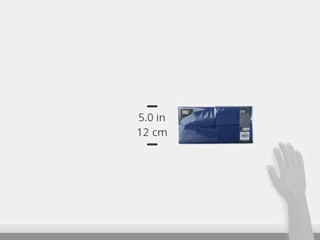 Papstar 84576 250 kapesníčků, 3vrstvé 1/8-skládání 33 cm x 33 cm, tmavě modré