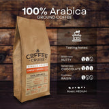COFFEE CRUISE Sweet Brazil Brasilianische Kaffeebohnen 1kg - Mittlere Röstung - Aroma Kakao und Schokolade - Für All Kaffeemaschinen - 100% Arabic