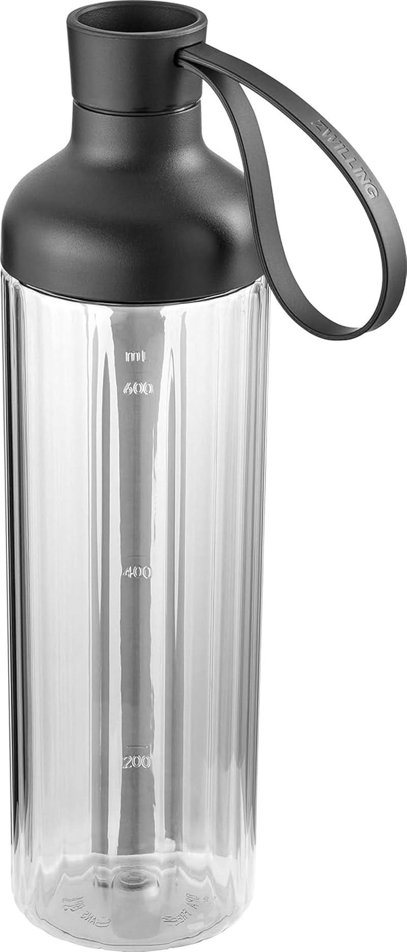 ZWILLING Stojanový mixér, Smoothie Maker, Inkl. Trinkflasche Mit Verschluss, 600 ml, 300 Watt, Edelstahl/Kunststoff, Schwarz Kitchen Naty Shop Zubehör Trinkflasche