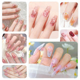 Nail Art Flower Set Decoration - Gelnägel Zubehör 3 Farben (oranžová, Blassrosa, Rose), Nail Art Aufkleber Trockene Blumen Kit Getrocknete Blumen Zubehör Set DIY Nageldekoration