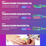 Depvko 30 Stück Nagelfräser Aufsätze Bits, 3/32'' Keramik Bohrer Für Nägel Acryl Diamant-Nagelhaut-Efile-Hartmetall-Retferner Für Zuhause Salon Gel, Maniküre Pediküre-Werkzeuge (Inklusive)3
