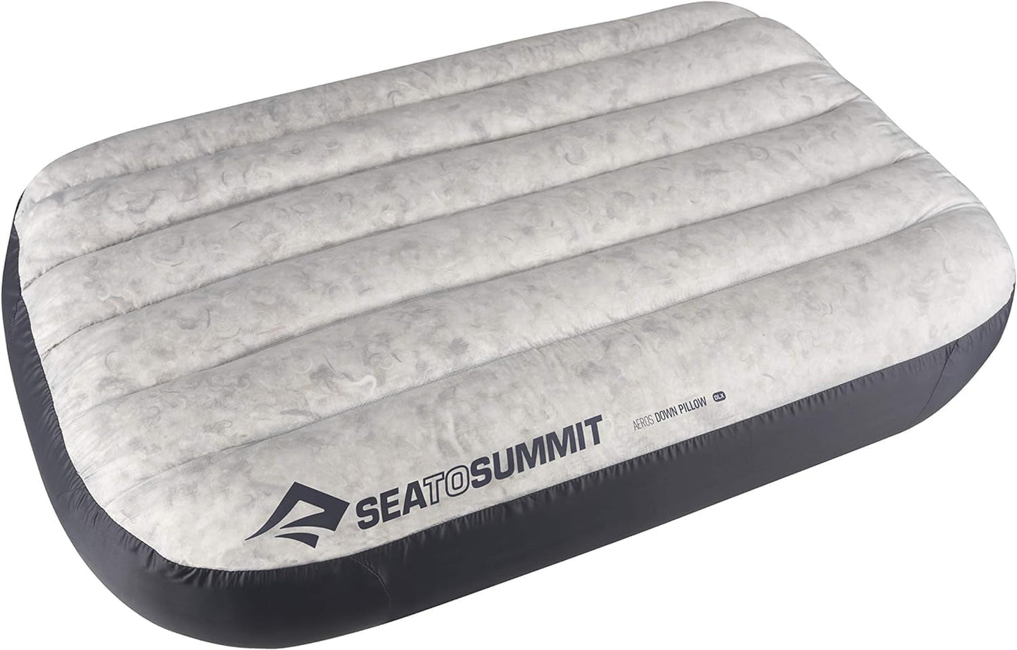 Sea to Summit - Eros Péřový cestovní polštář L - Ultralehký a nafukovací - 10D Materiál - Prémiový péřový polštář - Protiskluzový - Na turistiku a kempování - 42 X 28 X 12 Cm - Šedý - 95 G Naty Shop Šedé cestovní polštáře 1 kus (1 balení)