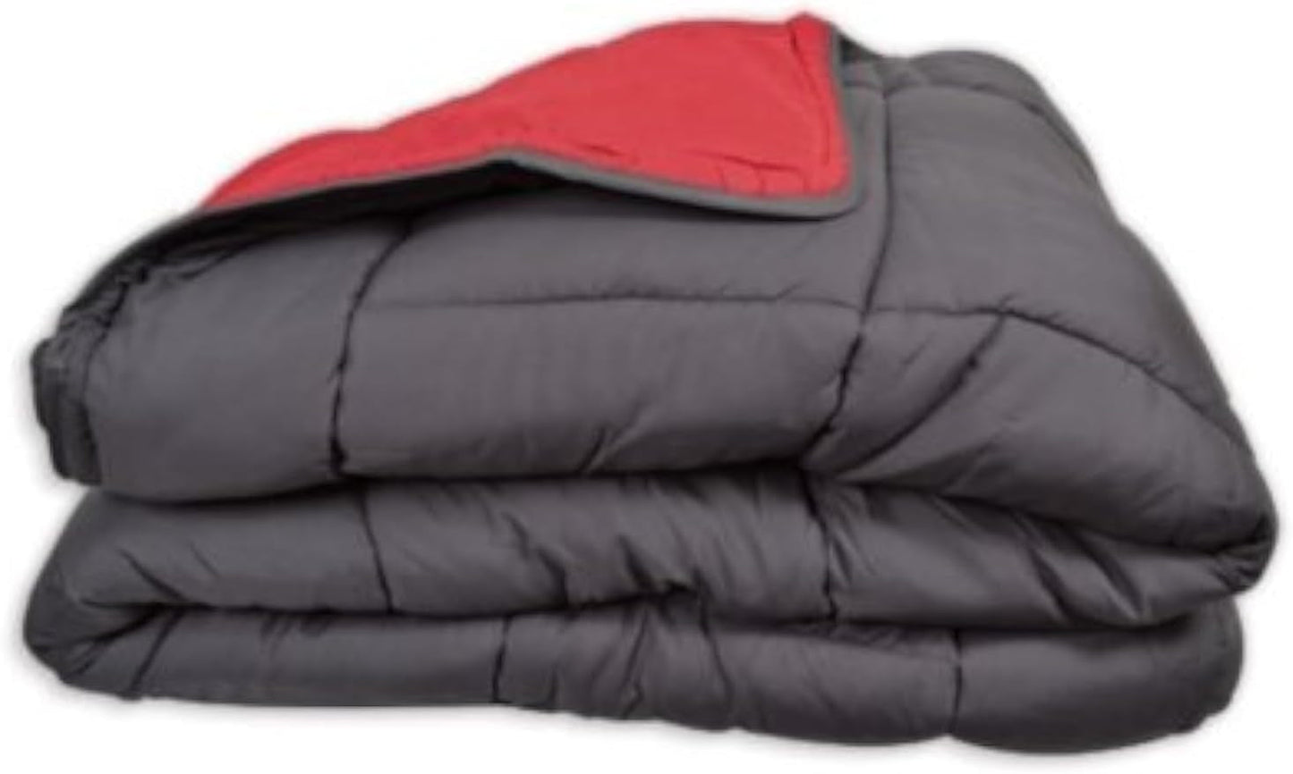 Calgary Povlak na přikrývku Polyester šedý/červený, Polyester, Šedo/červený, 200X140X1 Cm Přikrývky a přikrývky Naty Shop 220X160X1 cm