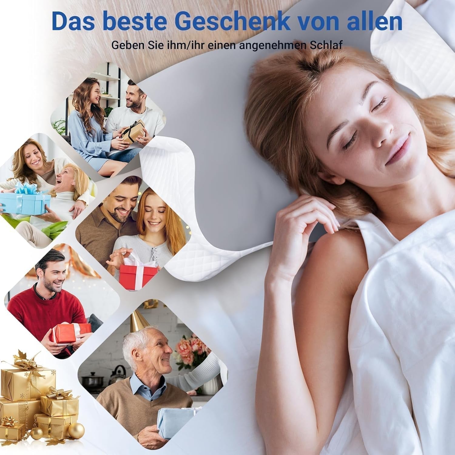 Hothands Memory Foam Polštář Ergonomický ortopedický polštář Boční Zadní Polštář pro úlevu od bolesti břicha Zlepšení kvality spánku 62X41X13/11cm Krční ortopedické polštáře Naty Shop
