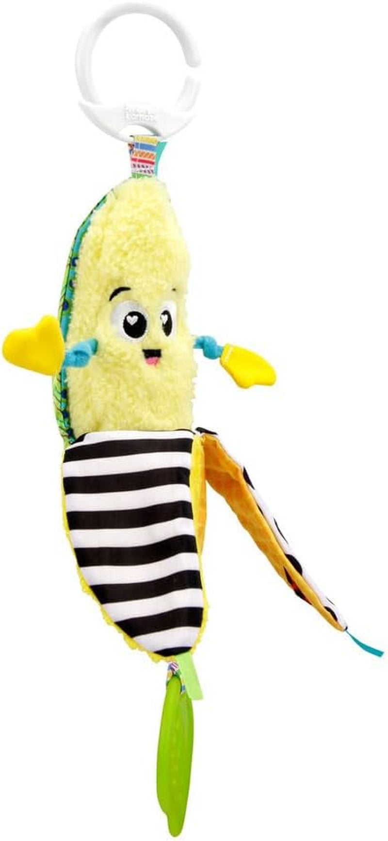 LAMAZE Bea the Banana, klip na kočárek a novorozenecká hračka do kočárku, smyslová hračka pro miminko s barvami a zvuky, vývojová hračka pro chlapce a dívky 0-24 měsíců, žluté hračky pro miminka Naty Shop