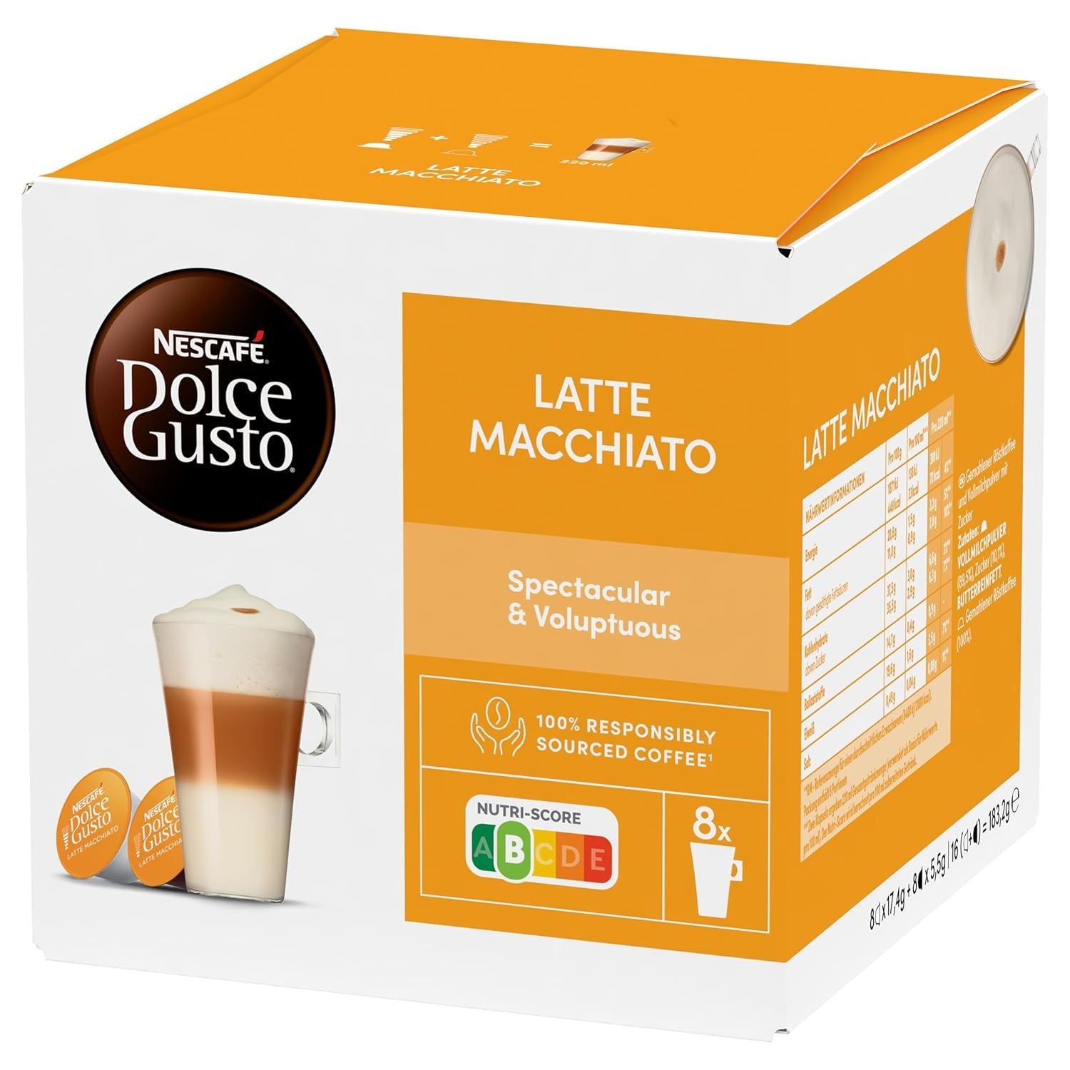 NESCAFÉ DOLCE GUSTO Latte Macchiato Kaffeekapseln 6er Pack (6 x 16 kapslí)