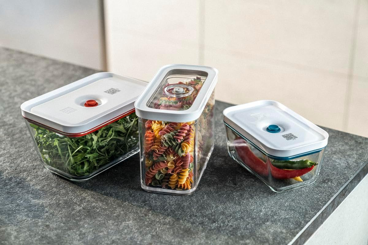 Box ZWILLING FRESH & SAVE CUBE, velikost 2M, modulární a stohovatelný úložný box, hermetické a vyprázdnitelné úložiště, lze mýt v myčce, průhledné boxy na potraviny Naty Shop