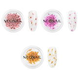 NÉONAIL Sada květin na nehty - Trockenblumen - Getrocknete Blumen - Nageldesign Zubehör - Nageldekorationen - Getrocknete Blüten - Dekorace na nehty - Gelnägel Zubehör - 3 barvy - Rosa, Lila, Orange
