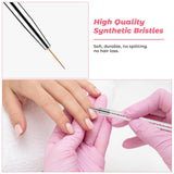 5 Stück Nail Art Pinsel Set Dotting Tool Nailart Pinsel Nageldesign Double Ended Dotting Pen Strass Professional Acryl Feinmalerei Nail Art Design