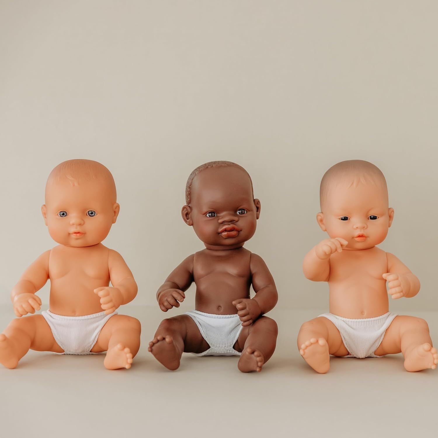 Panenka Miniland Baby, africký chlapec, 32 cm, anatomicky správná
