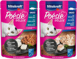 Vitakraft Poésie Délice, Fish Selection, Nassfutter Katze, Katzennassfutter v omáčce, mit Seelachs, mit Kabeljau, bez Zusatz von Zucker und Getreide (1 balíček s 6x 85g)