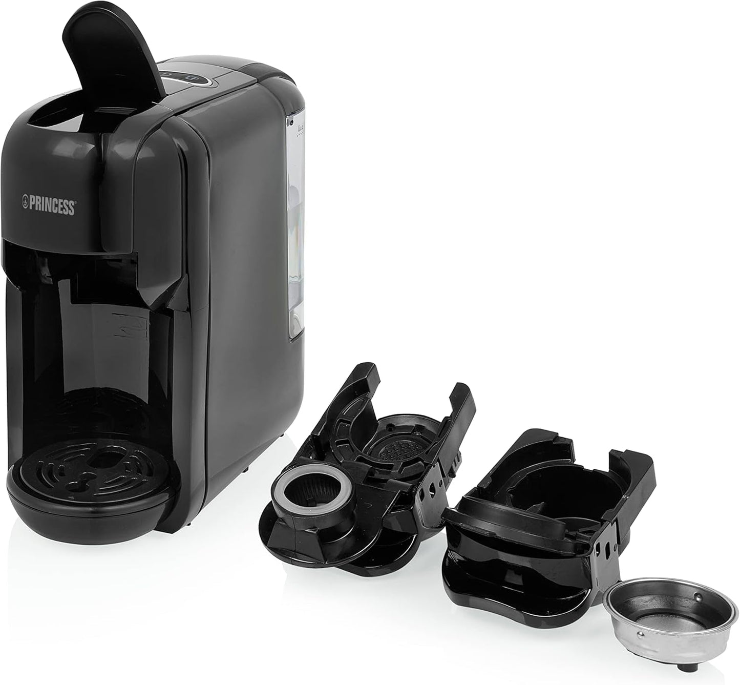 Princess Espressor 249452 – pro kapsle Nespresso™, Dolce Gusto a ESE – 19 bar italské čerpadlo – 0,6 l – 1450 W